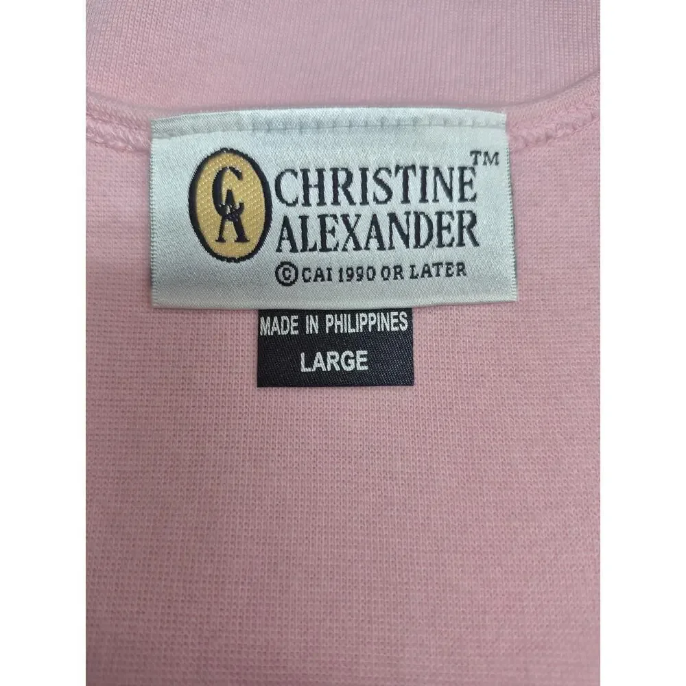 Christine Alexander Cotton/Spandex Pink Denim Jacket + Tank Rhinestones L - Picture 7 of 10